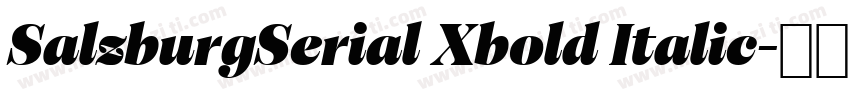 SalzburgSerial Xbold Italic字体转换